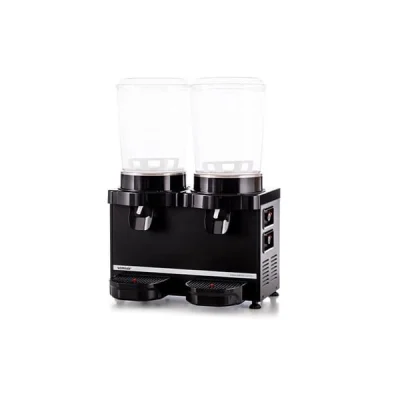 Samixir 10 + 10 L Panoramik Twin Karıştırıcılı Soğuk İçecek Dispenseri Analog Siyah