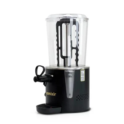 Samixir 10 LT Panoramik Karıştırıcılı Sıcak Çikolata Ve Salep Dispenseri Siyah
