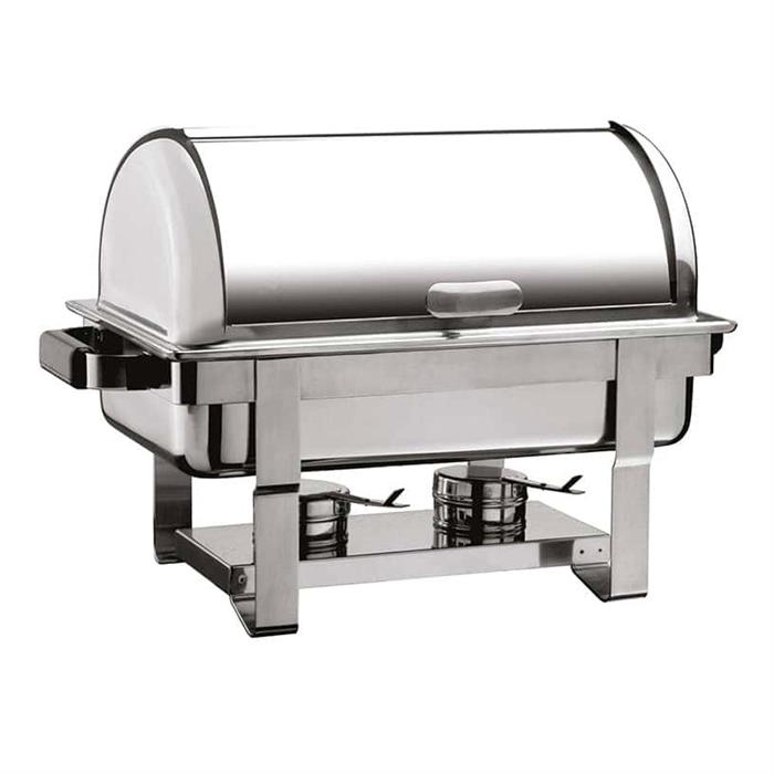CHAFING DISH YEKPARE ROLLTOP KAP.İÇİÇE GEÇEN AYAK KIZAKLI, E.ISITICI YOK
