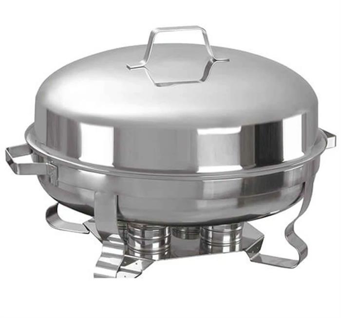 CHAFING DISH YUVARLAK 60 CM KAPAK WAS AYAK