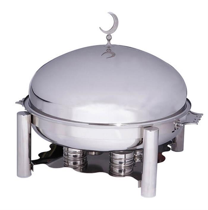 CHAFING DISH YUVARLAK 80 CM KAPAK ORTADOGU MODEL