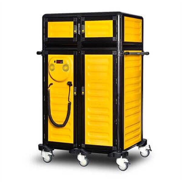 Gastrolley G.MD.100.25.D 100 / 25 İkili Hastane Tepsi Arabası Isıtmalı+Nötr 101x79x158cm