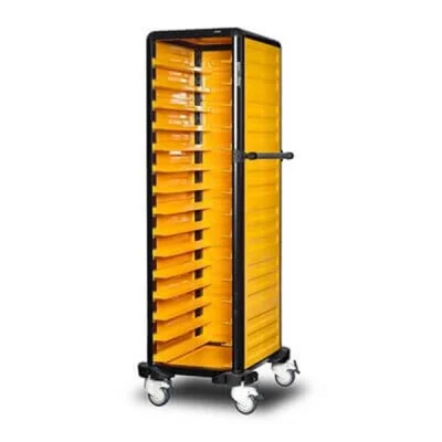 Gastrolley G.ST.150.S.3 150 Tekli Servis Tepsi Arabası 2 Yanı + Arka Kapalı 57x71x174cm