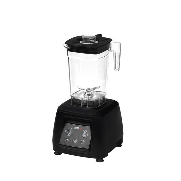 Omake 2 L Kapak Sensörsüz Şeffaf Hazneli Dijital Bar Blender 2200W Siyah