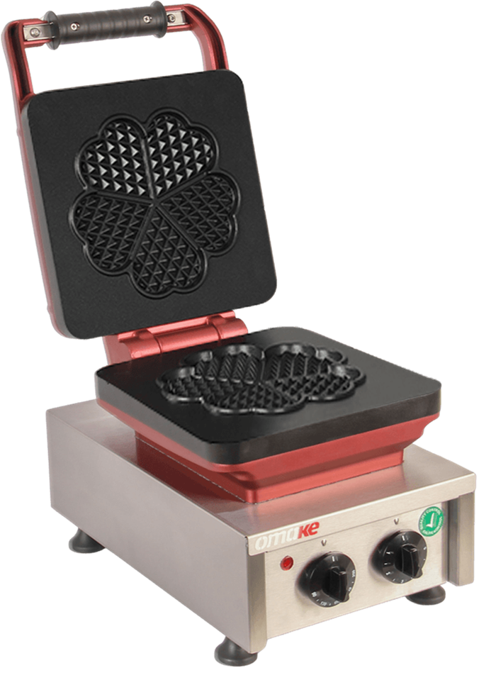 Omake Kalp Ø190 Model Zamanlayıcılı Manuel Waffle Makinesi