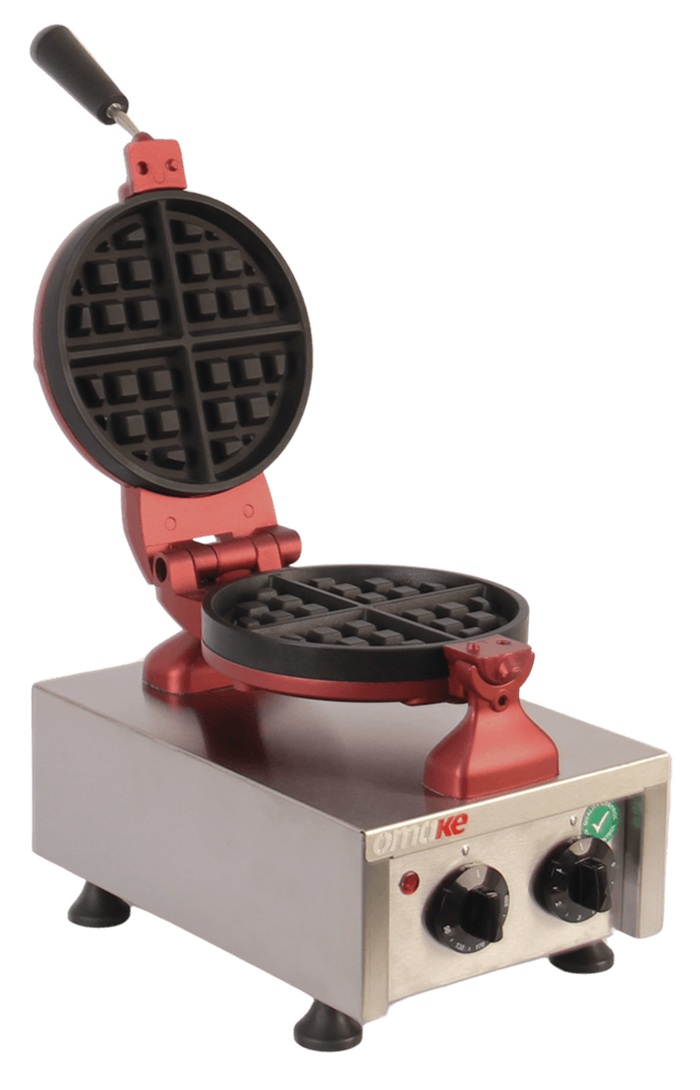 Omake Zamanlayıcılı Amerikan Model Tekli Yuvarlak Waffle Makinesi