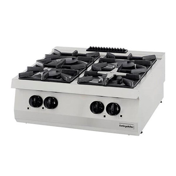 Öztiryakiler 700 Seri Set Üstü Dörtlü Ocak Gazlı 80*70*30 (L)-4X6 Kw