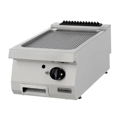 Öztiryakiler 700 Seri Set Üstü Grill Plate Oluklu Gazlı 40*70*30-Sert Krom Kaplı