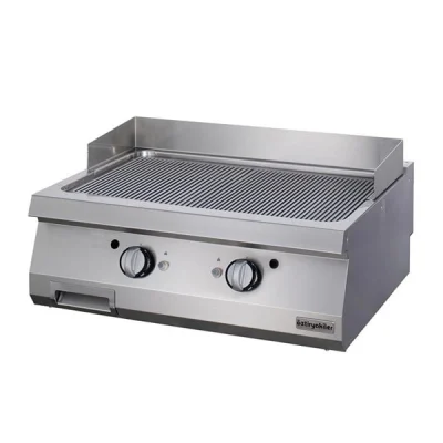 Öztiryakiler 700 Seri Set Üstü Grill Plate Oluklu Gazlı 80*70*30-Sert Krom Kaplı