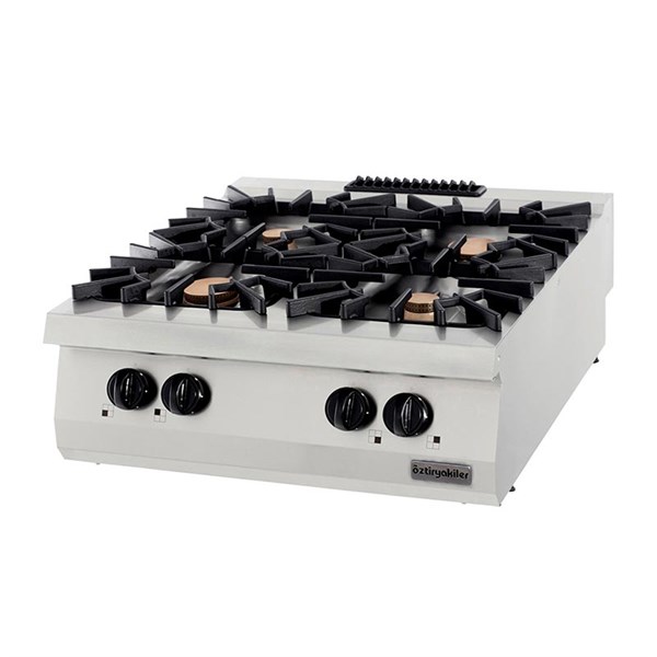 Öztiryakiler 900 Seri Set Üstü Dörtlü Ocak Gazlı 80*90*30 (2X6+2X10=32 Kw)