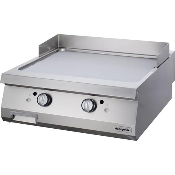 Öztiryakiler 900 Seri Set Üstü Grill Plate Düz Elektrikli 80*90*30-Sert Krom Kaplı