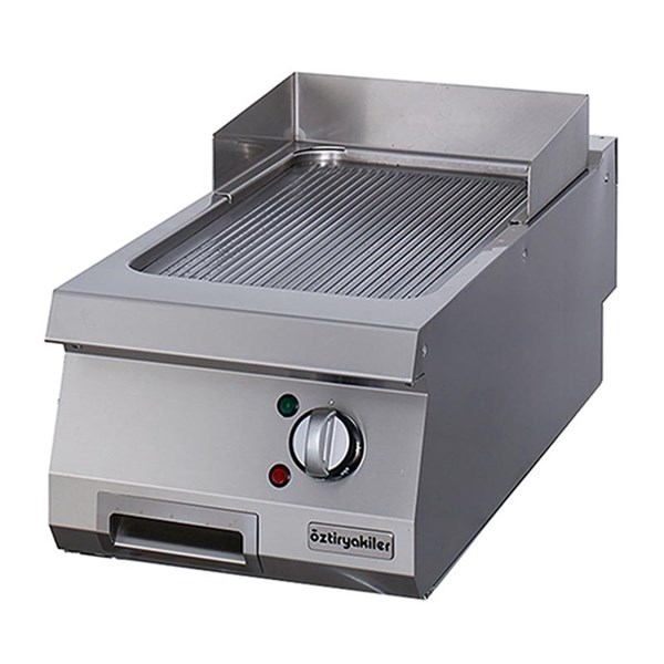 Öztiryakiler 900 Seri Set Üstü Grill Plate Oluklu Elektrikli 40*90*30-Sert Krom Kaplı