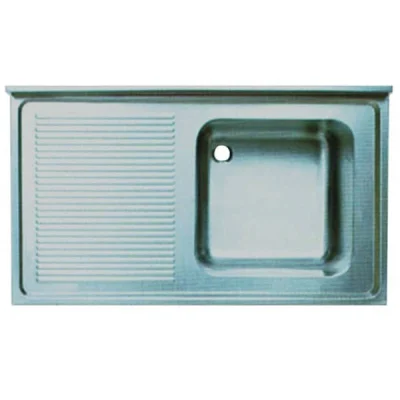 Öztiryakiler Tablalı Evye 120*70 Tek Göz Sol Damlalıklı 50*50*30 Gözlü 1,00 Mm