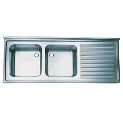 Öztiryakiler Tablalı Evye 160*60 Çift Göz Sağ Damlalıklı 50*40*25 Gözlü 1,00 Mm