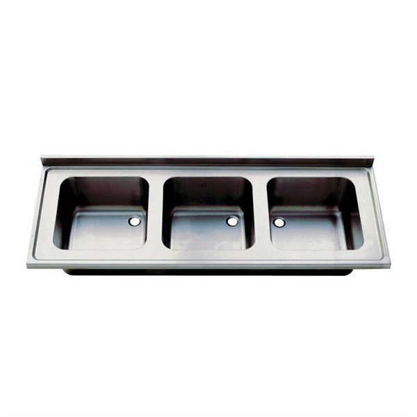 Öztiryakiler Tablalı Evye 160*60 Üç Göz Damlalıksız 40*40*25 Gözlü 1,00 M
