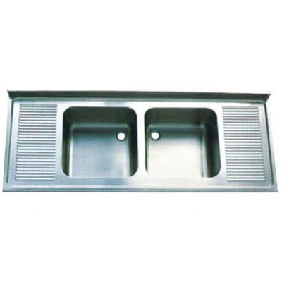 Öztiryakiler Tablalı Evye 180*60 Çift Göz Çift Damlalıklı 50*40*25 Gözlü 1,00 Mm