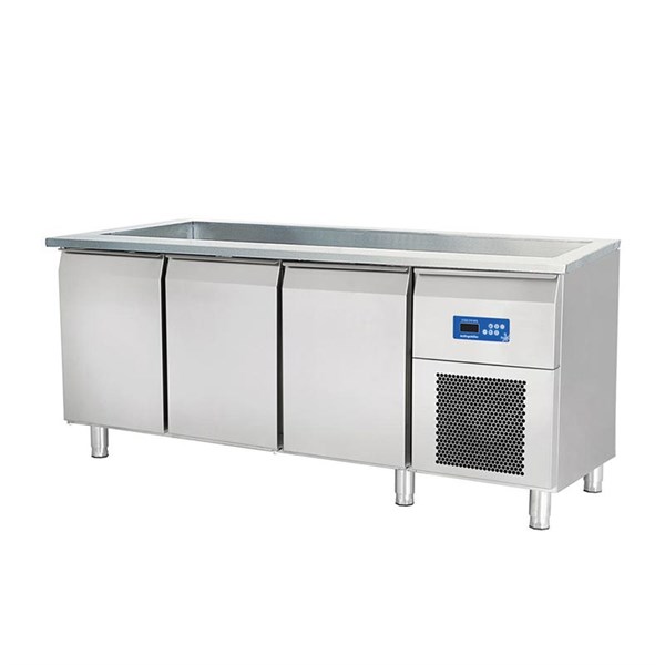 Öztiryakiler Tag 370 Ntv 3 Inox Kapı Buzdolabı Soguk Servıs Bankosu 188*70