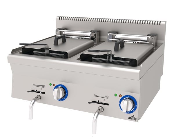 Atalay  E AEF-860   Elektrikli Fritöz 24 Litre Çiftli Fritöz 80x60x30