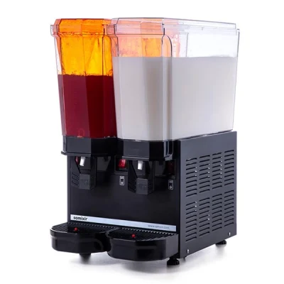 Samixir 20 + 20 L Klasik Twin Fıskiyeli + Karıştırıcılı Soğuk İçecek Dispenseri Siyah