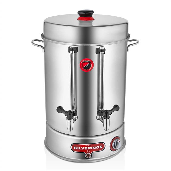 SilverInox 2014 250 Bardak Çevirmeli Metal Musluklu Çay Makinesi 23 lt