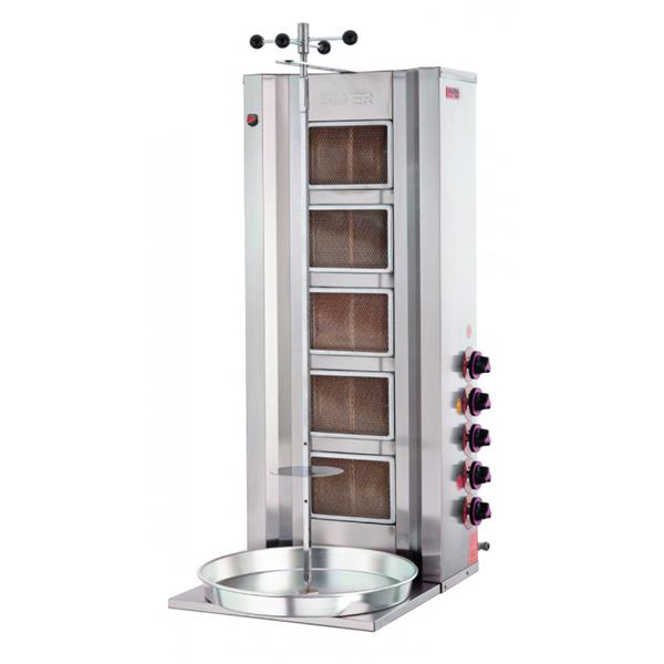 SilverInox 2163 5 Radyanlı Doğalgaz ve LPG li Döner Makinesi