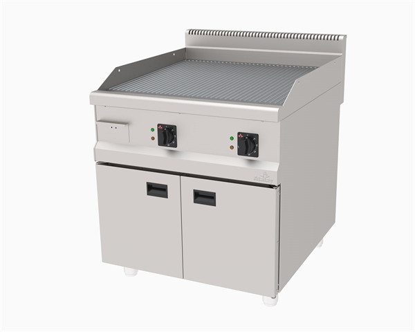 Atalay AEI-890-ND CR Elektrikli Pleyt Izgara Yarı Oluklu Yarı Düz Yüzey Alt Dolaplı 80x90x85