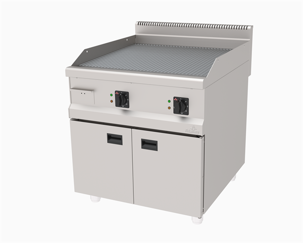 Atalay AEI-890-N Elektrikli Pleyt Izgara Oluklu Yüzey Alt Dolaplı 80x90x85