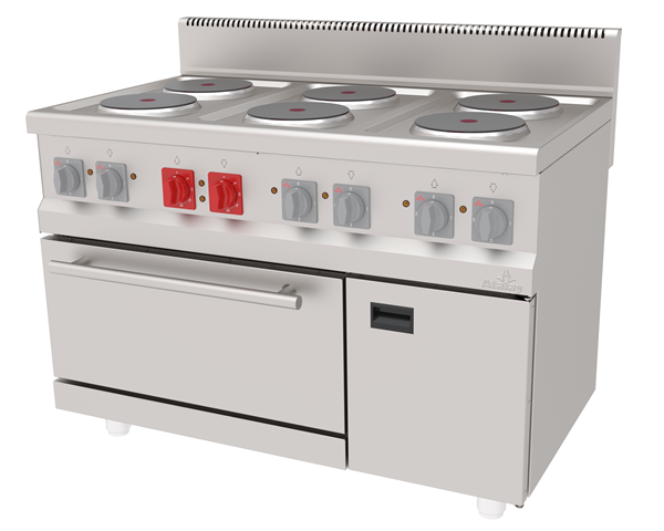 Atalay AEK-1270 Kuzine 6 lı Elektrikli Fırınlı Kuzine 120x70x85