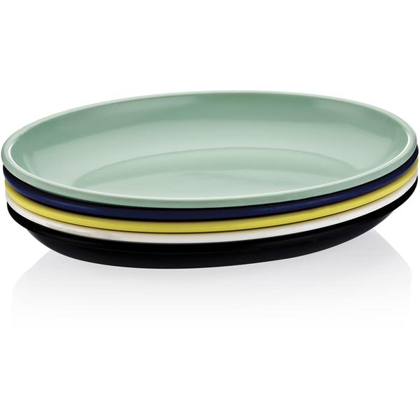 Biradlı Fts-1958 Melamin Tabak Oval 55X39X6 Cm Yeşil