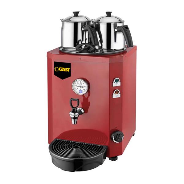 Gast DE12 2 Demlikli Jumbo 13 lt Çay Ocağı Kırmızı