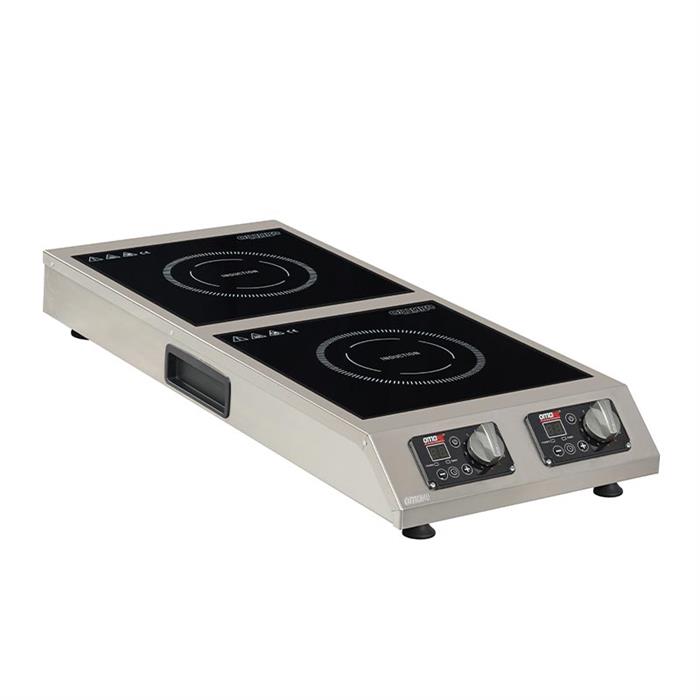 Omake 2x5000W Cam Yüzeyli Elektrikli Dikey Çiftli İndüksiyon Ocak
